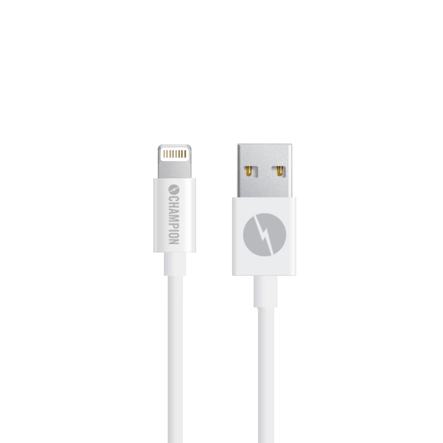 Läs mer om Champion USB-A till Lightning Kabel 1m Vit
