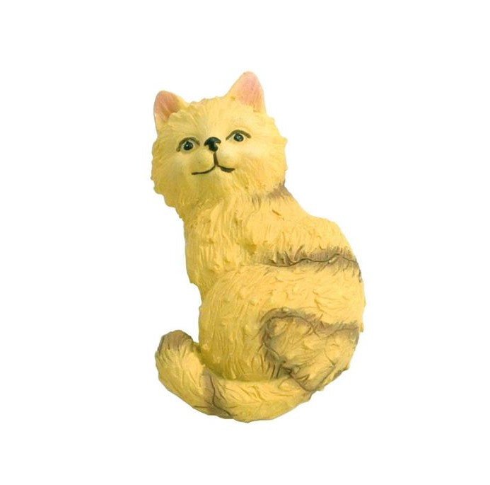 Läs mer om Linfalk Knopp poly resin sittande katt 26189-70