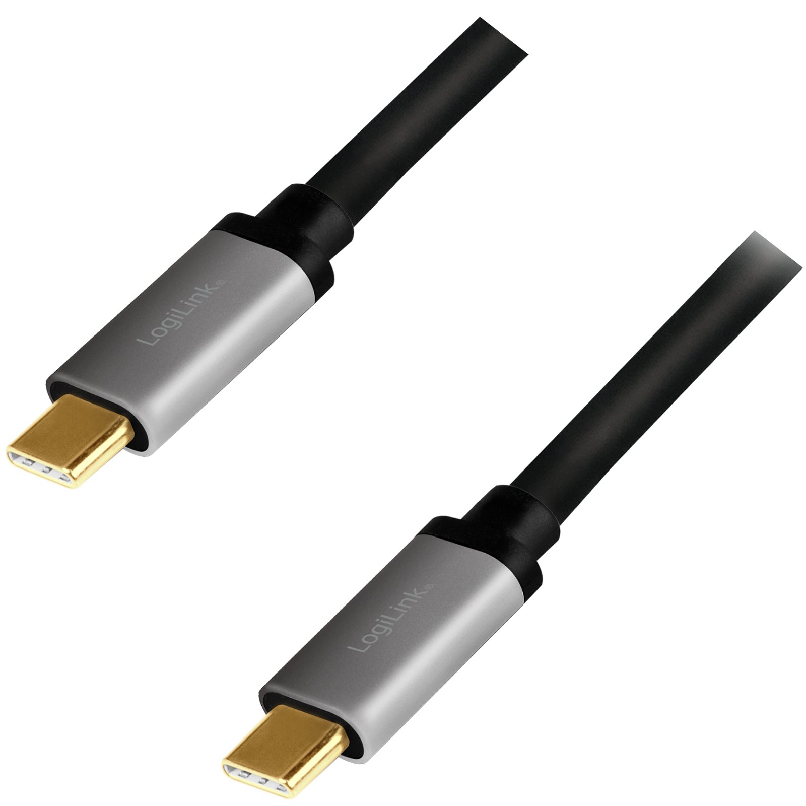 LogiLink USB-C-kabel USB 3.2 Gen2 PD 3.0 100W 10Gbps 4K/60Hz Alu 1m