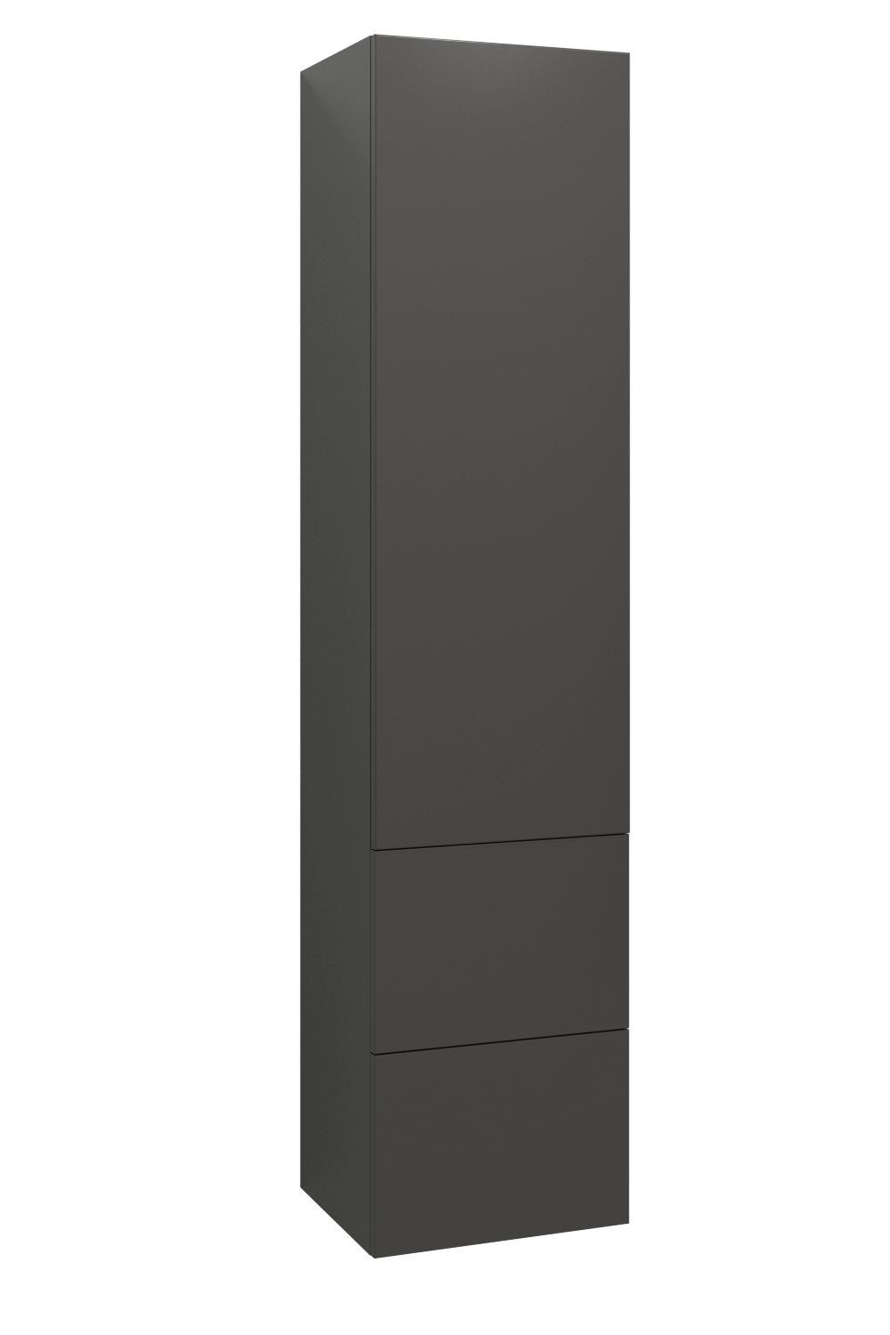 Läs mer om Ballingslöv Högskåp Med 1 Dörr och 2 Lådor 40 cm - Peppargrå Höger