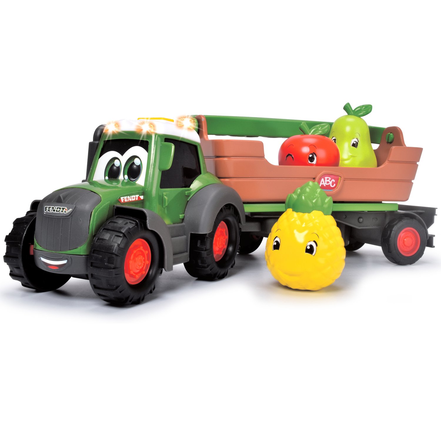 ABC Freddy Fruit - Fendt leksakstraktor med släpvagn