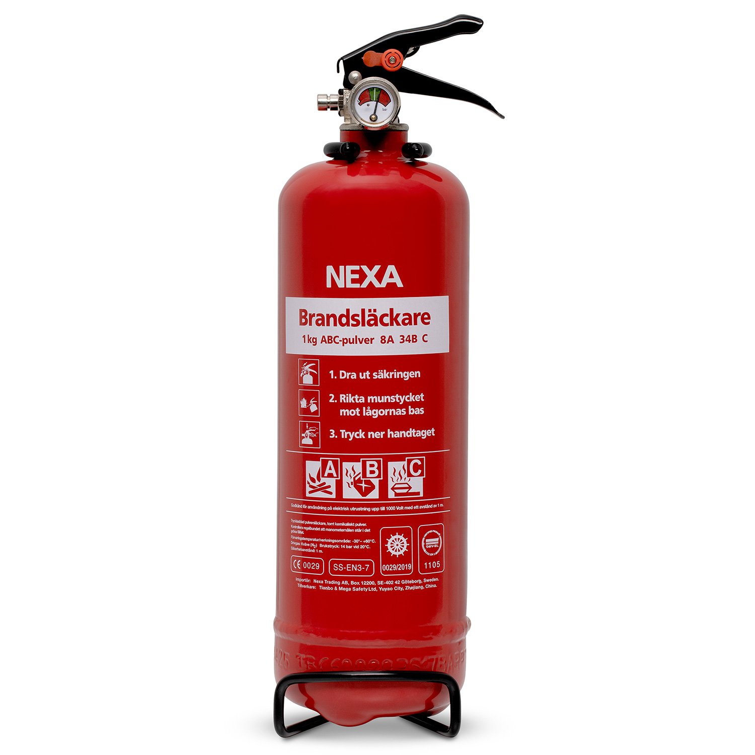 Läs mer om Nexa Brandsläckare Röd 1kg 8A