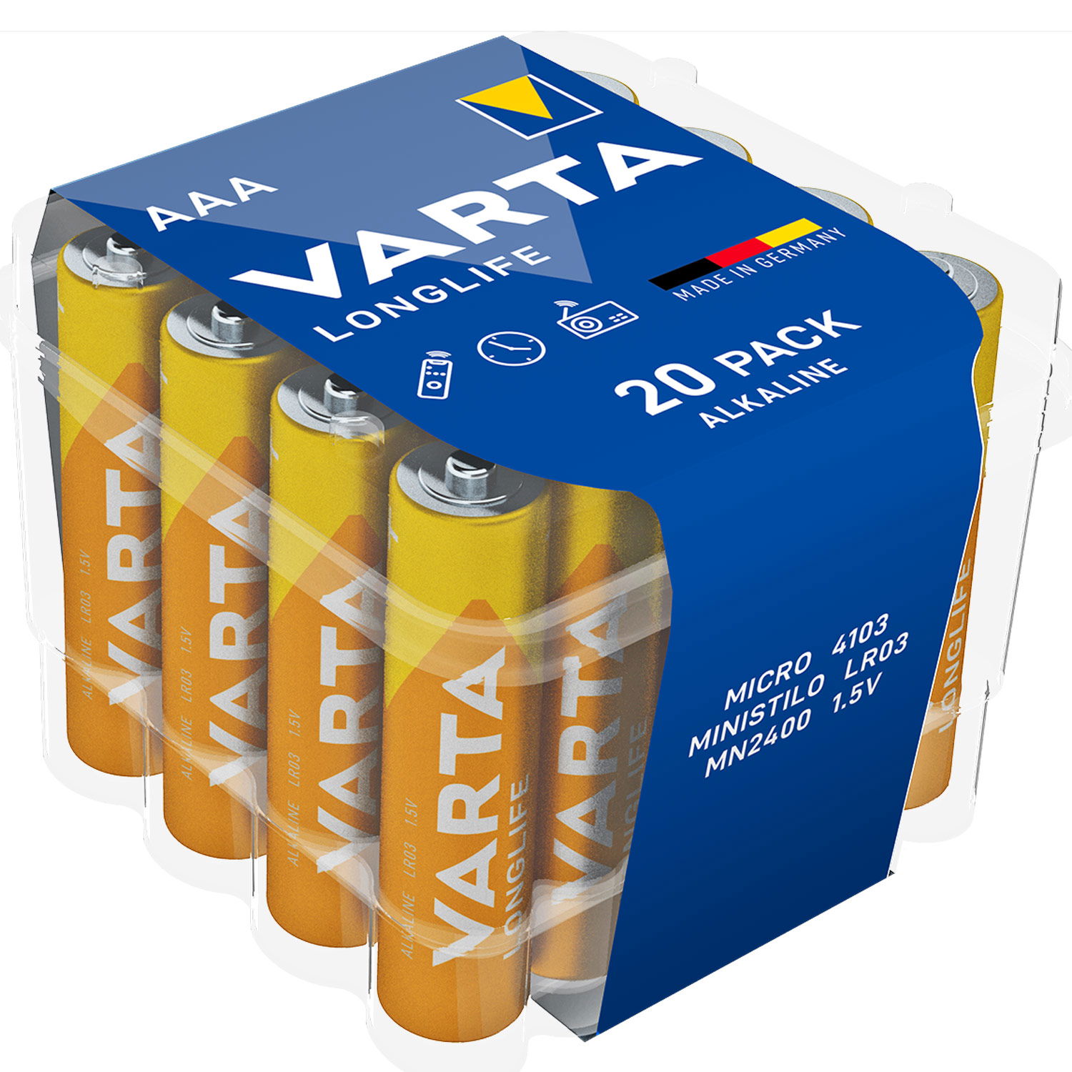 Läs mer om Varta Longlife AAA / LR03 Batteri 20-pack