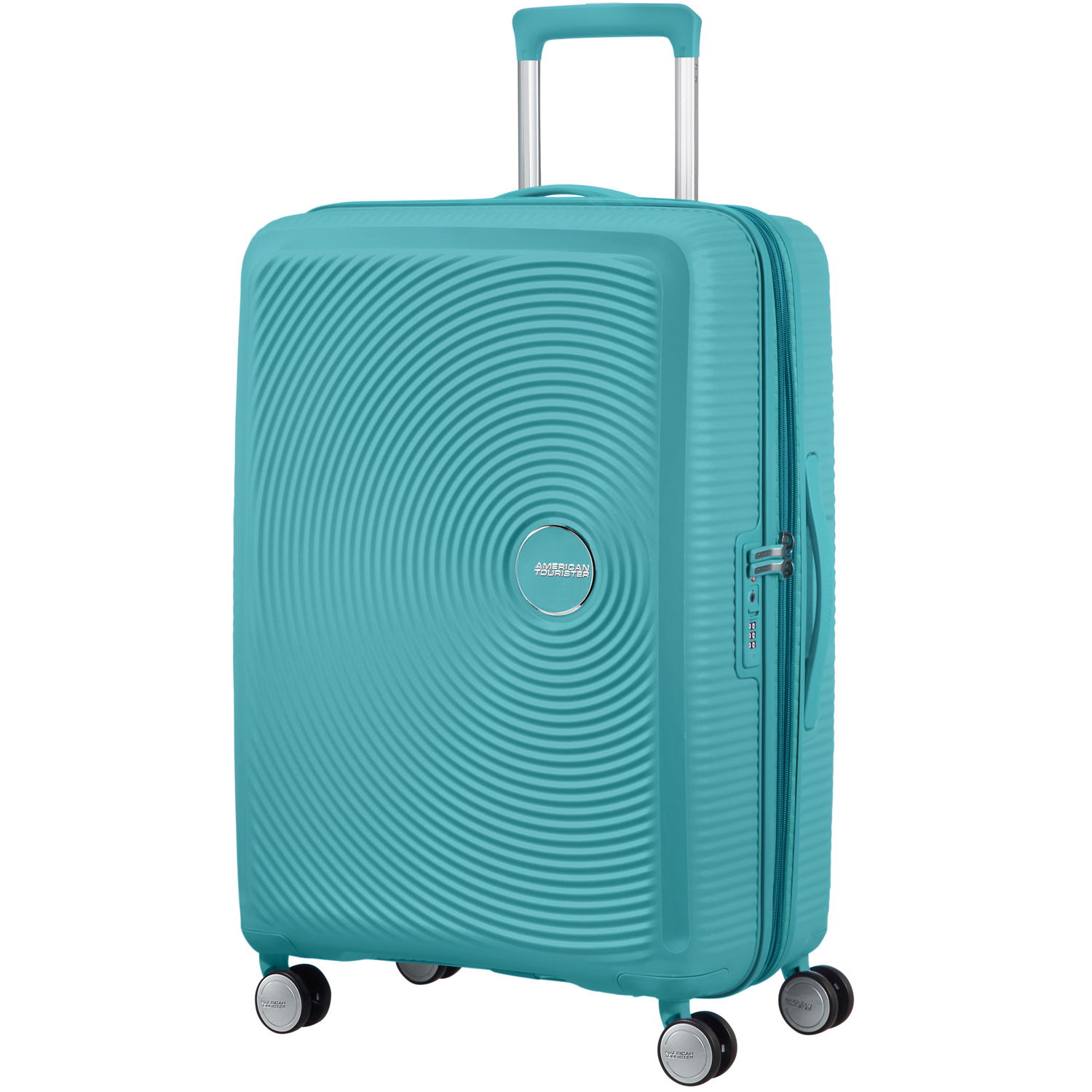 Läs mer om American Tourister Soundbox Resväska 67 Exp. Turquoise Tonic