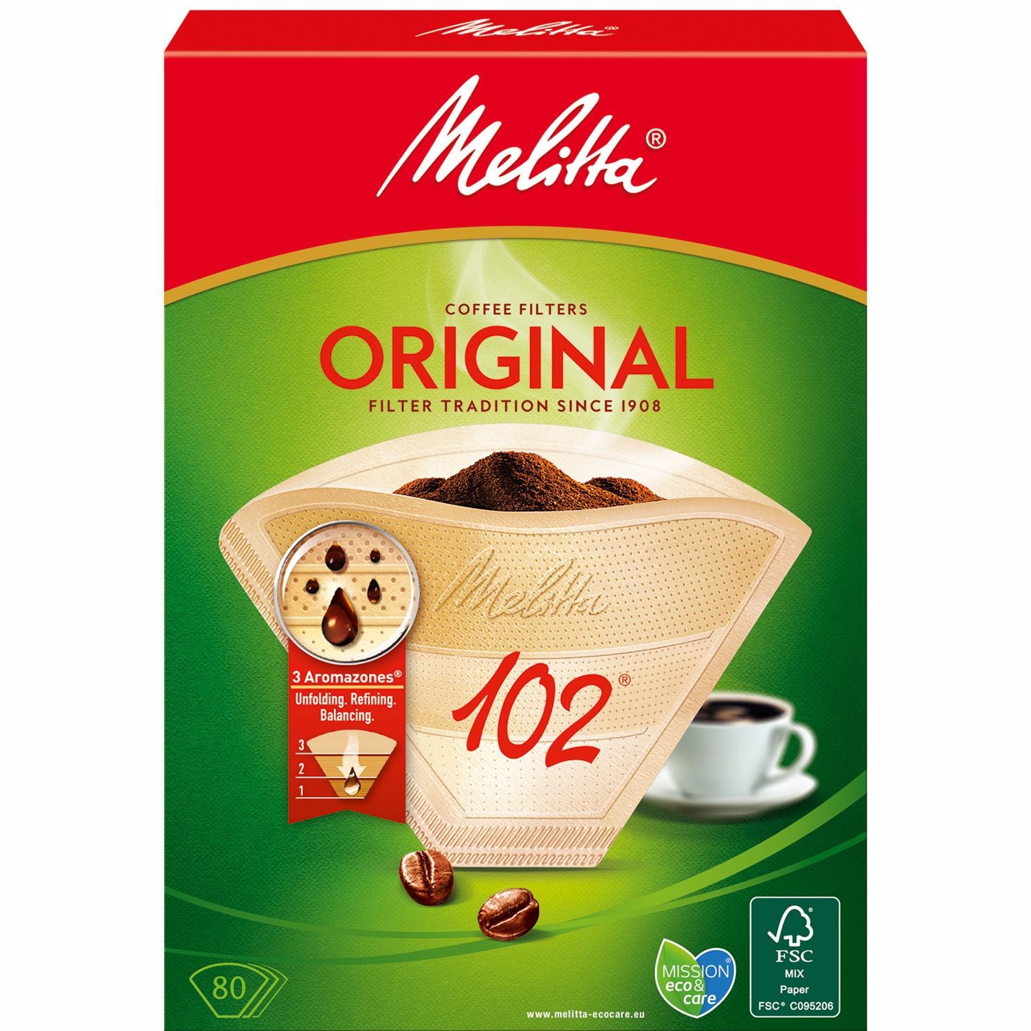 Läs mer om Melitta Kaffefilter 102 80pack