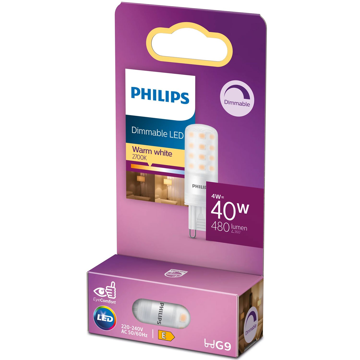 Läs mer om Philips LED G9 Kapsel 40W Dimbar 480lm
