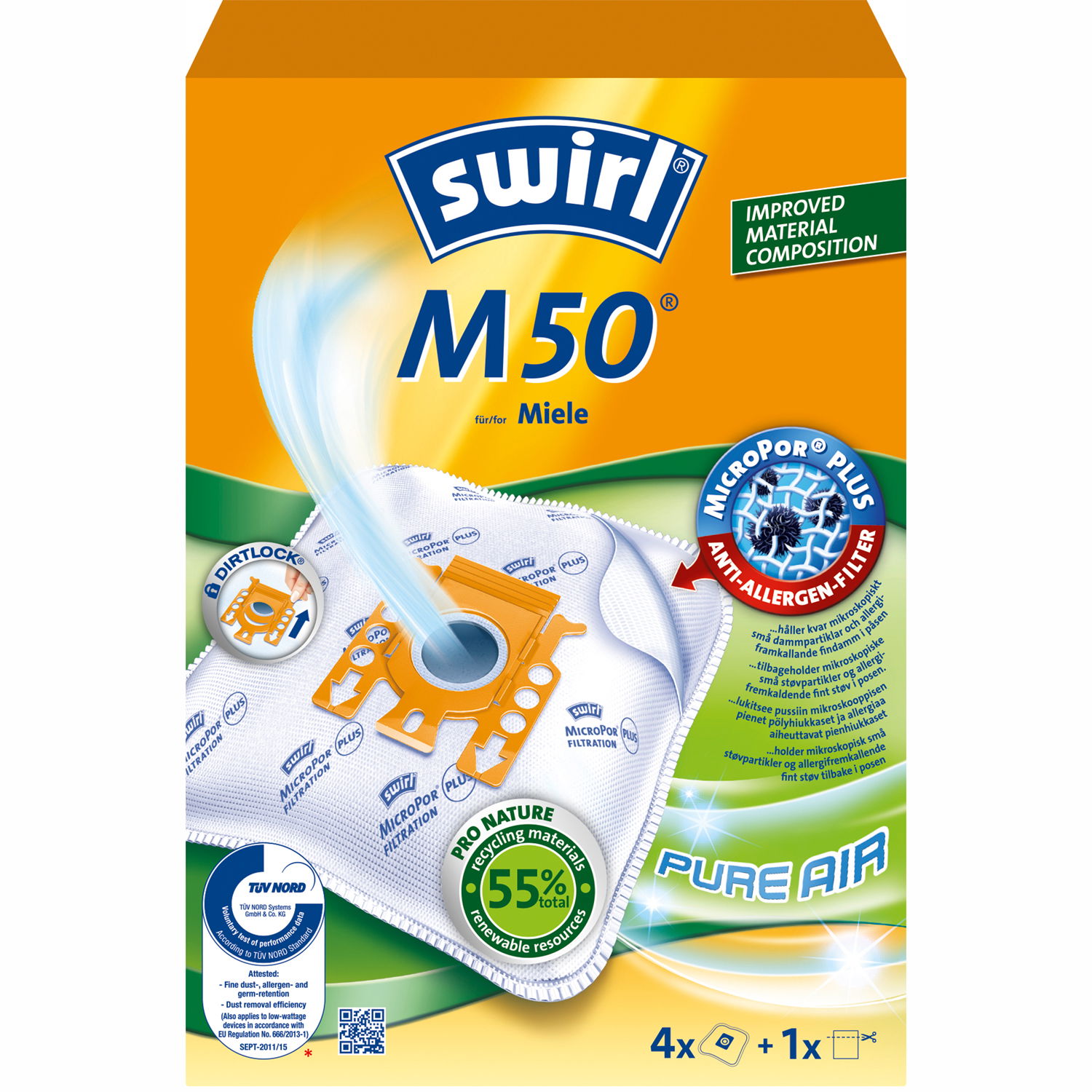 Läs mer om Swirl Dammsugarpåsar M50 OBS 3X4ST 3ST DFP