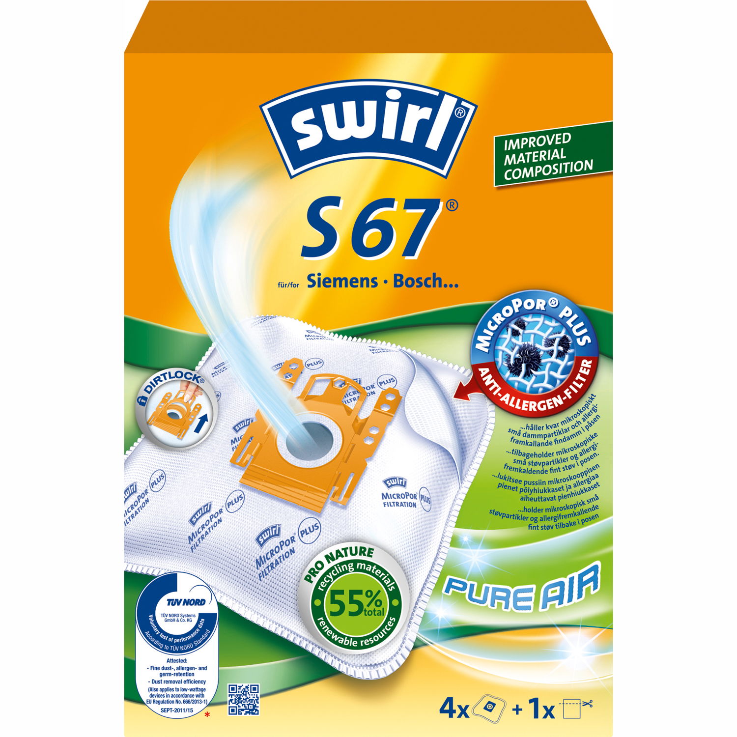 Läs mer om Swirl Dammsugarpåsar S67 4ST