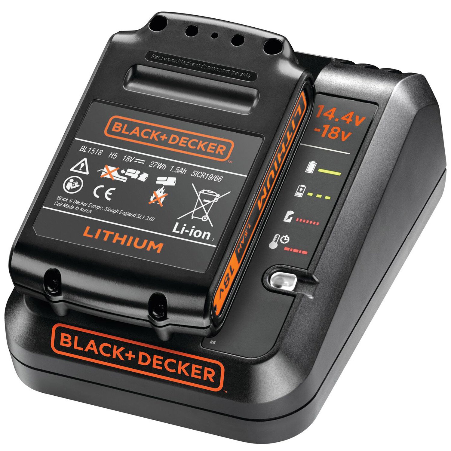 Läs mer om Black & Decker 1A Laddare + 1.5Ah Batteri