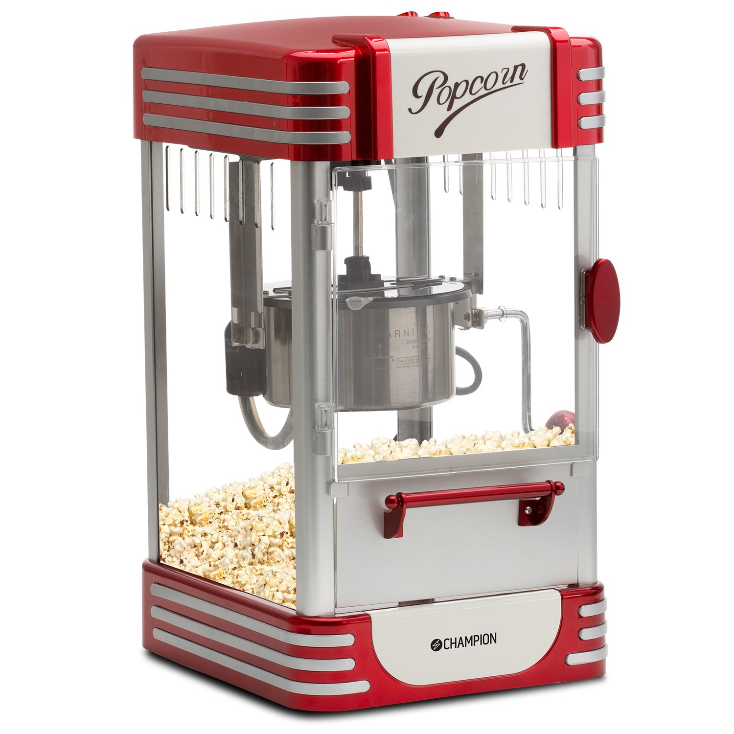 Läs mer om Champion Popcornmaskin Retro XL PCM406 Röd Metallic