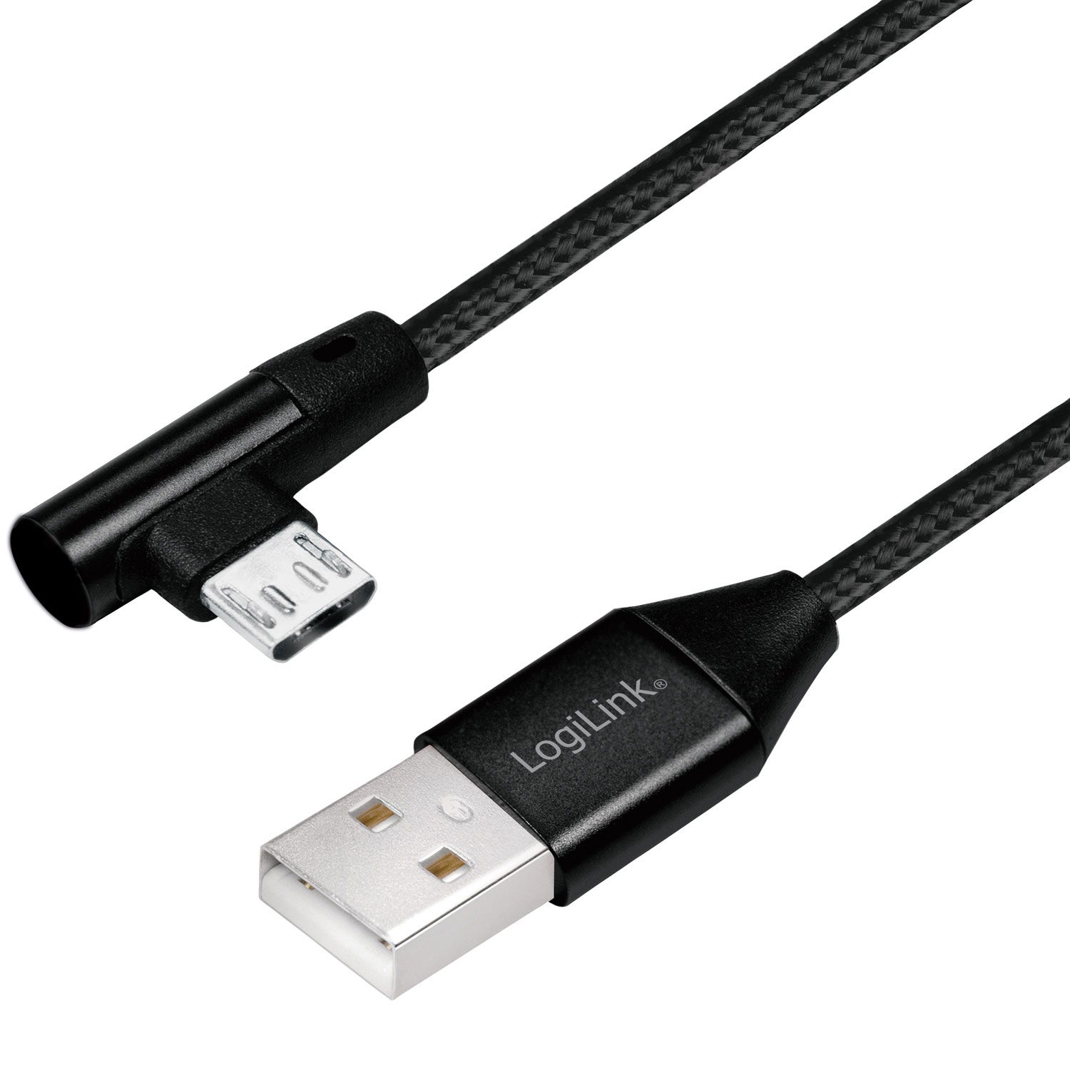 Läs mer om LogiLink Vinklad MicroUSB-kabel USB 2.0 1m