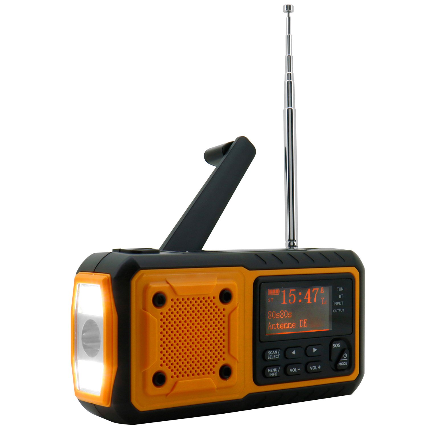 Läs mer om Soundmaster Digital vev-radio. LED-lampa, solpanel o BT