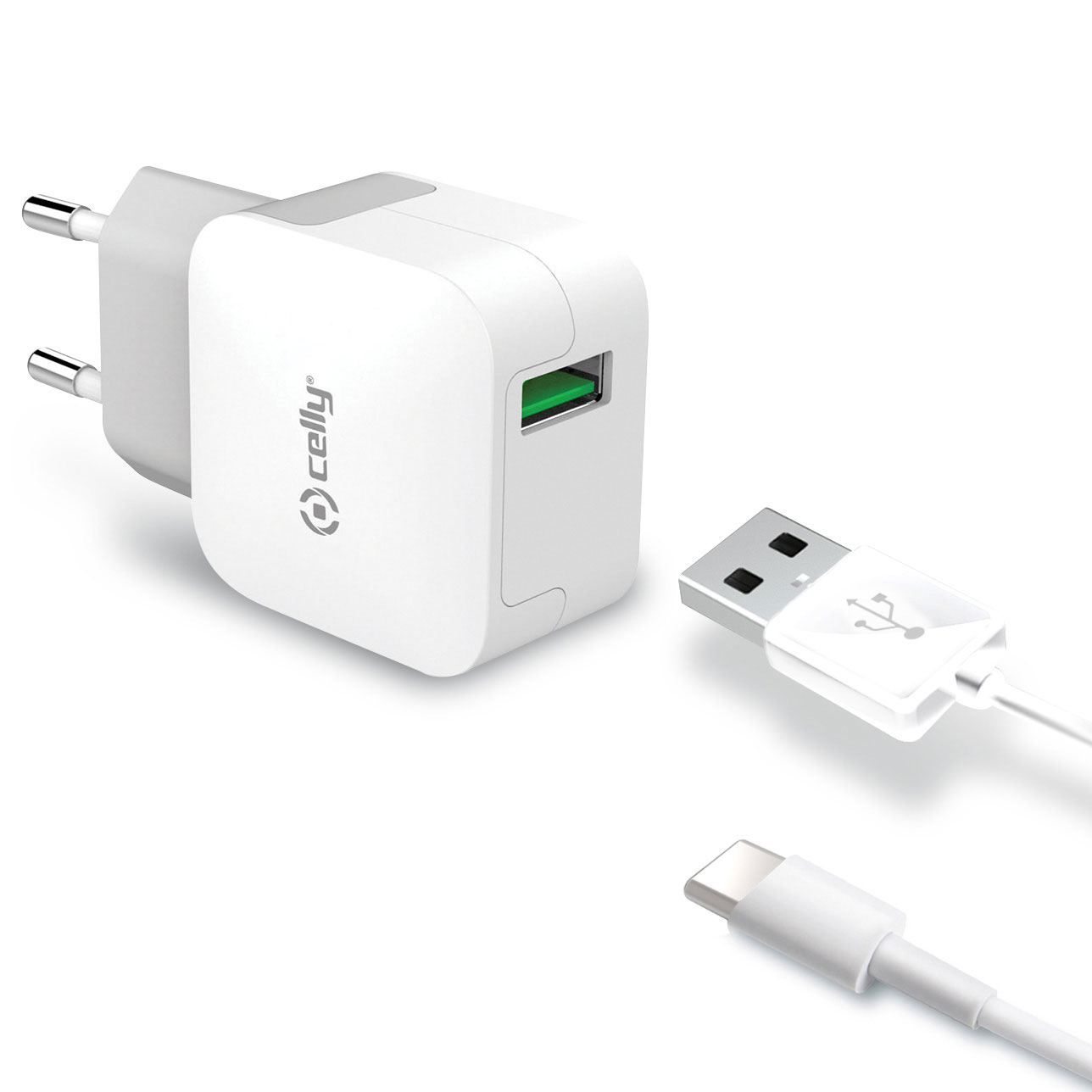 Läs mer om Celly USB-laddare USB-C 2,4A