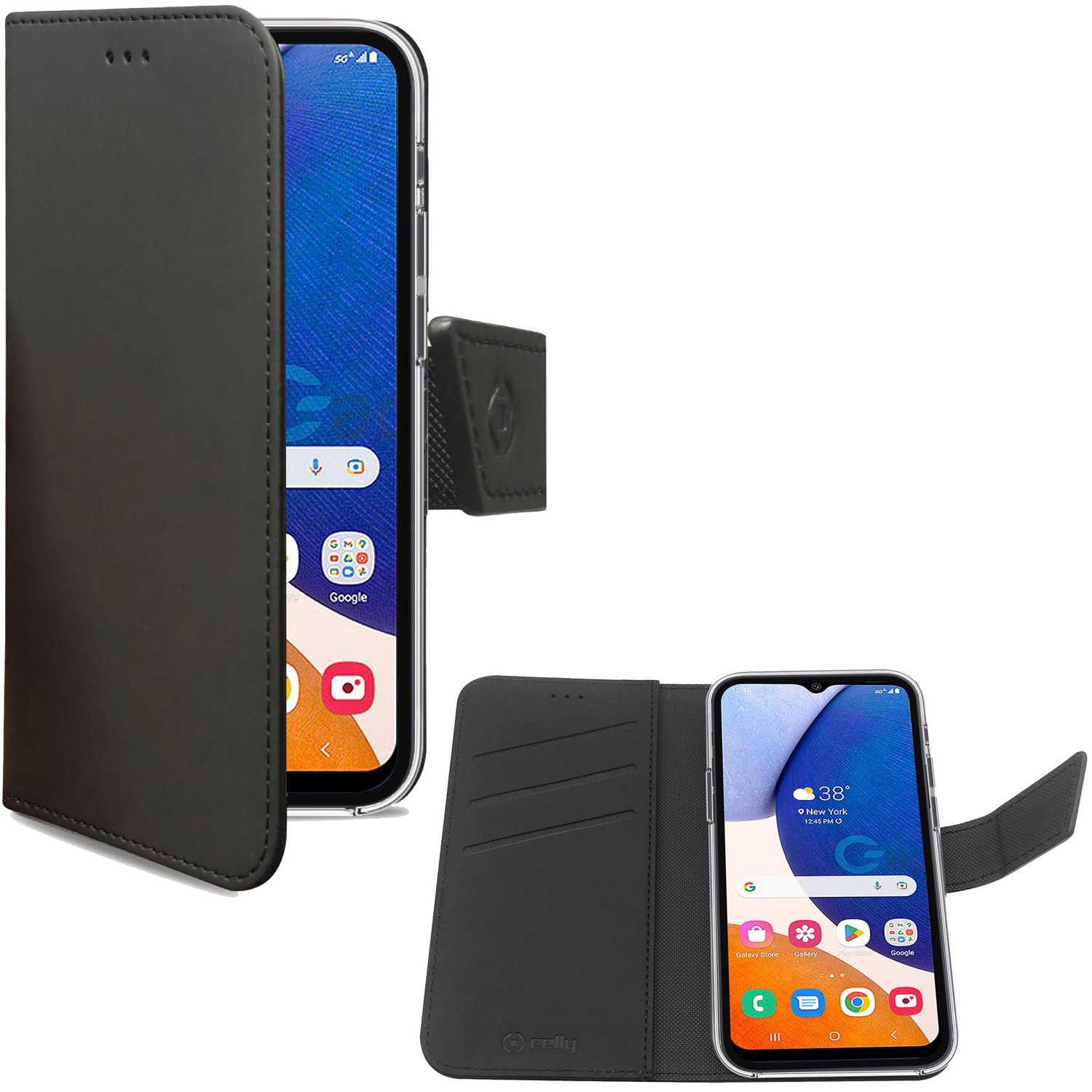 Celly Wallet Case Galaxy A34 5G Svart