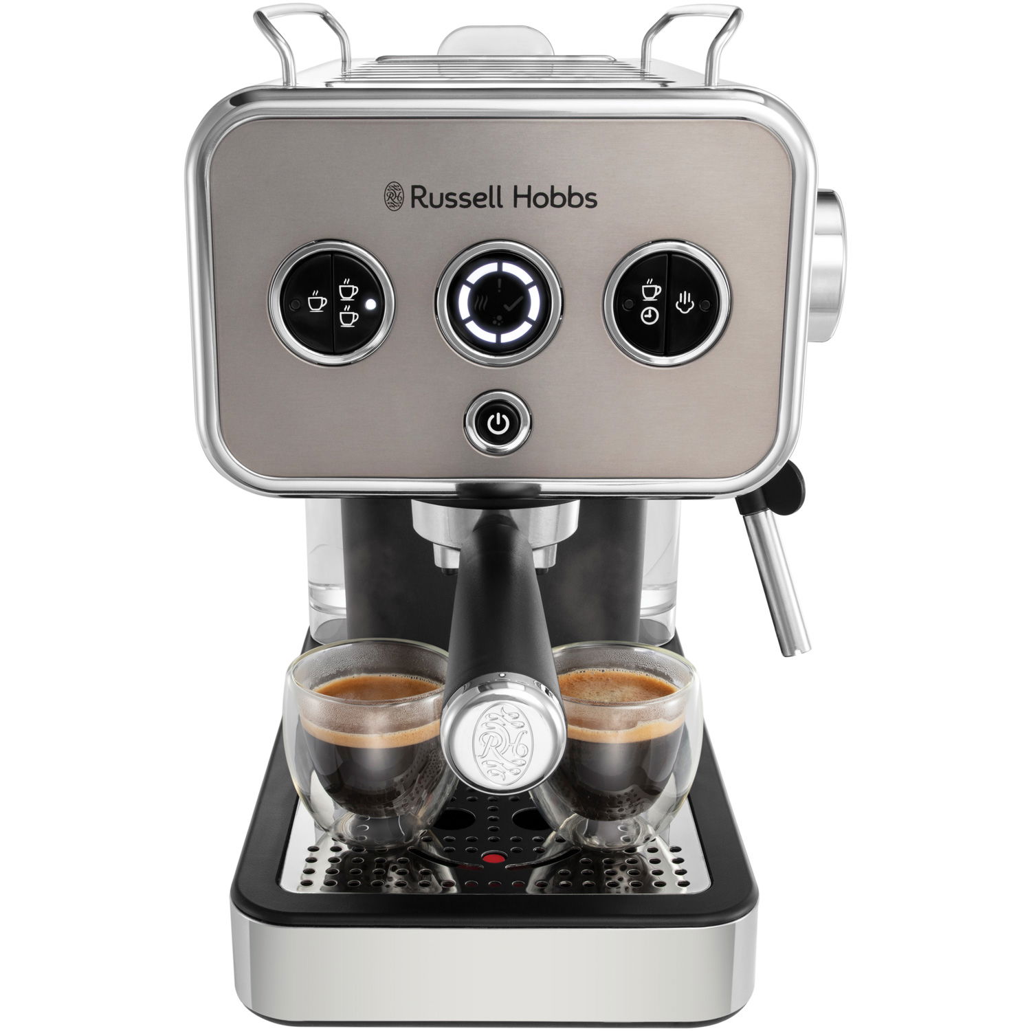 Läs mer om Russell Hobbs Espressomaskin Distinctions Espresso Machine Titanium 26452-56