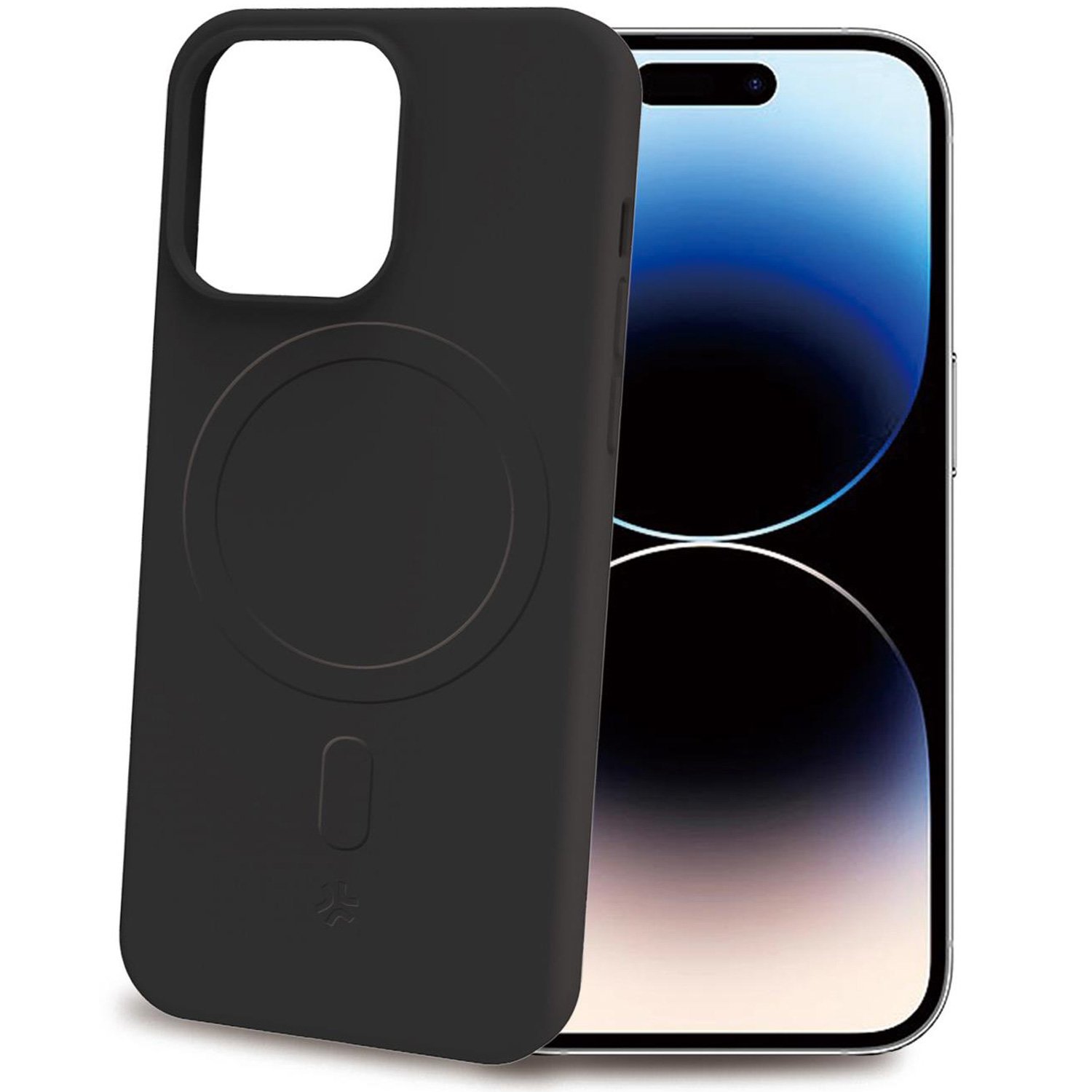 Celly Cromomag Magnetic Soft rubber case MagSafe iPhone 15 Pro Svart