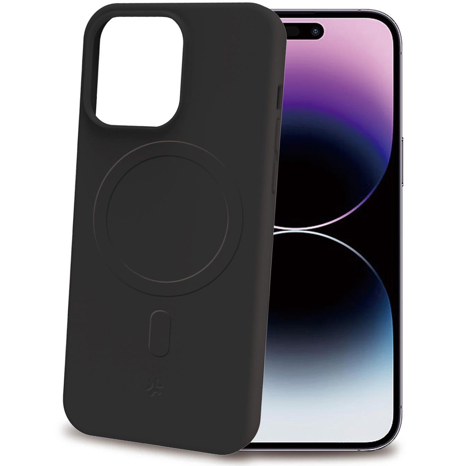 Celly Cromomag Soft rubber case MagSafe iPhone 15 Pro Max Svart