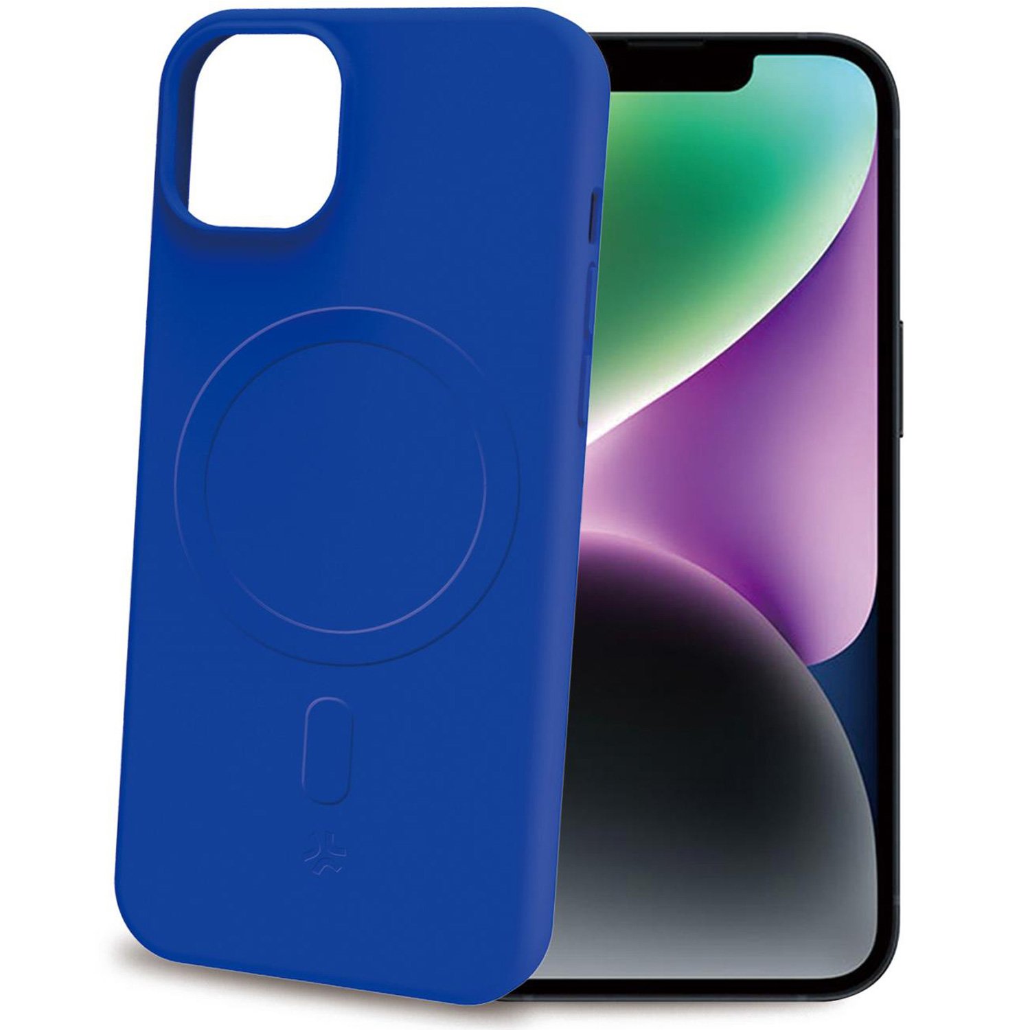 Läs mer om Celly Cromomag Soft rubber case MagSafe iPhone 15 Blå