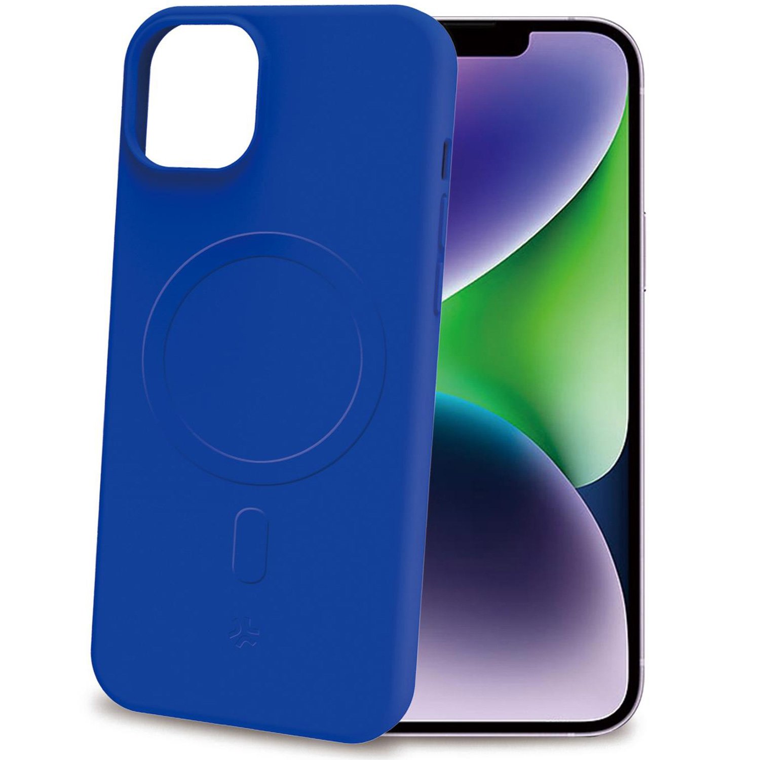 Celly Cromomag Soft rubber case MagSafe iPhone 15 Plus Blå