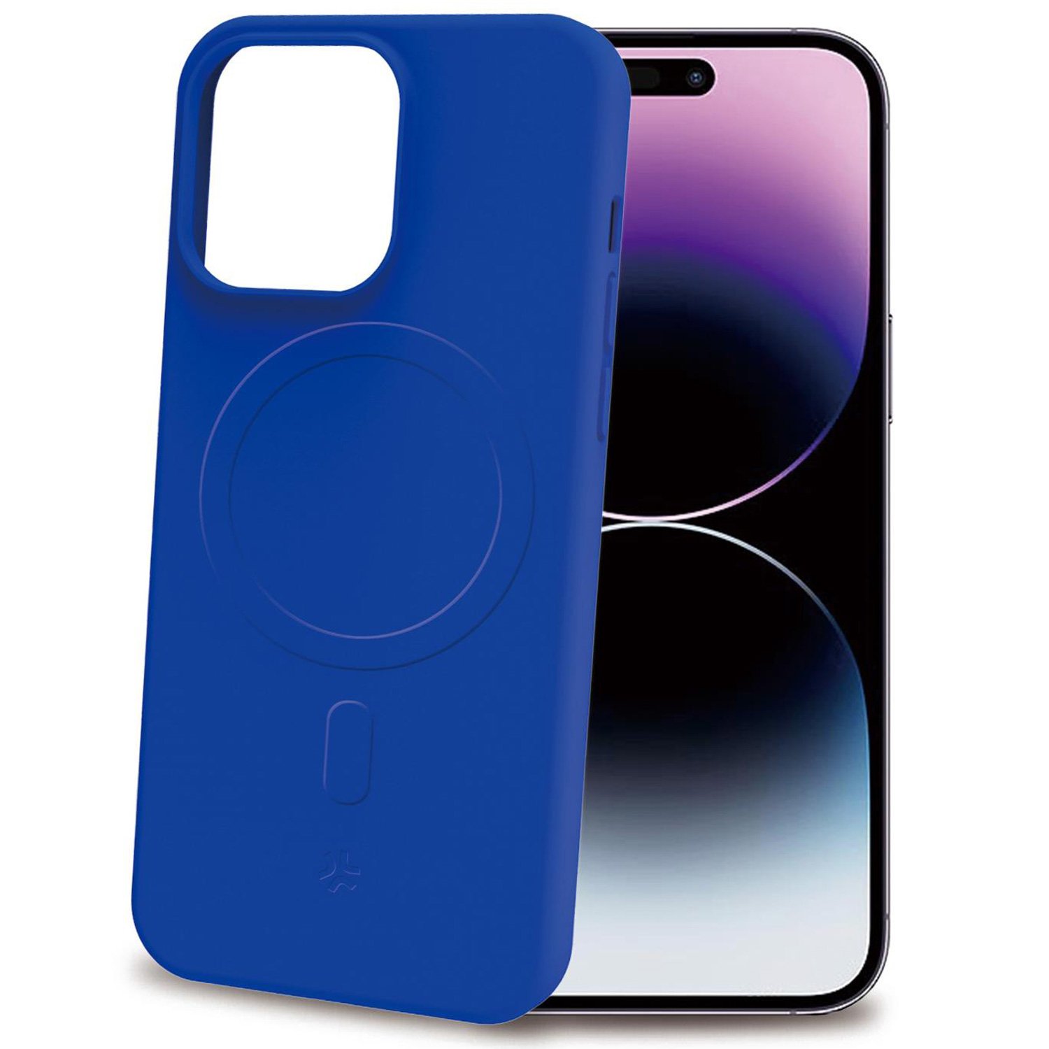 Celly Cromomag Soft rubber case MagSafe iPhone 15 Pro Max Blå
