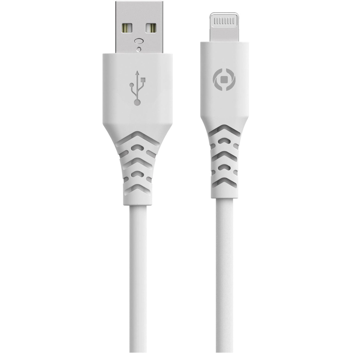 Celly Planet USB-A - Lightning-kabel 1,5m av 100% återvunnen plast Vit