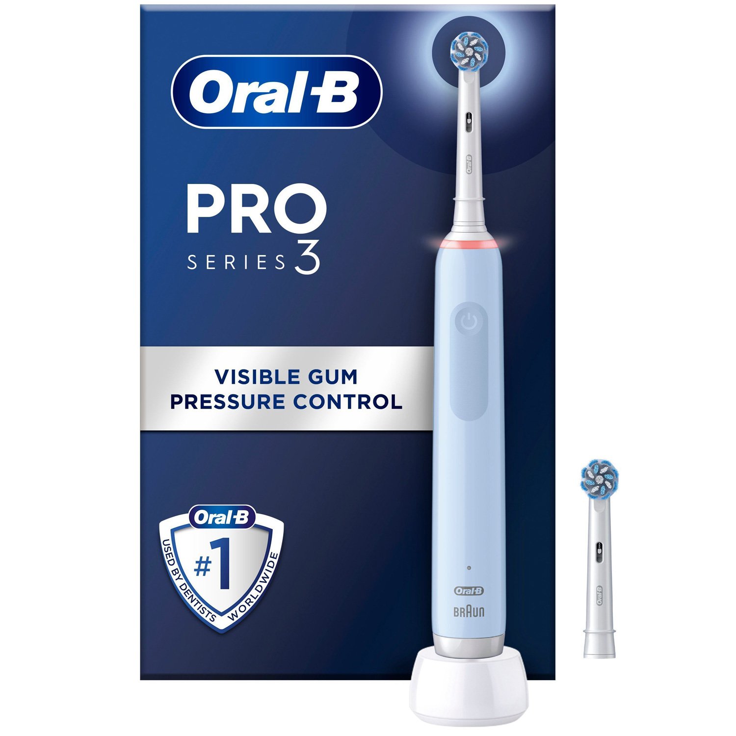 Oral B Eltandborste Pro3 Blue + Extra Refill