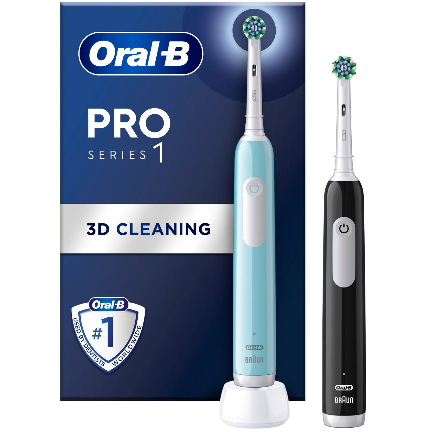 Läs mer om Oral B Eltandborste Pro1 Duo Black / Turquoise