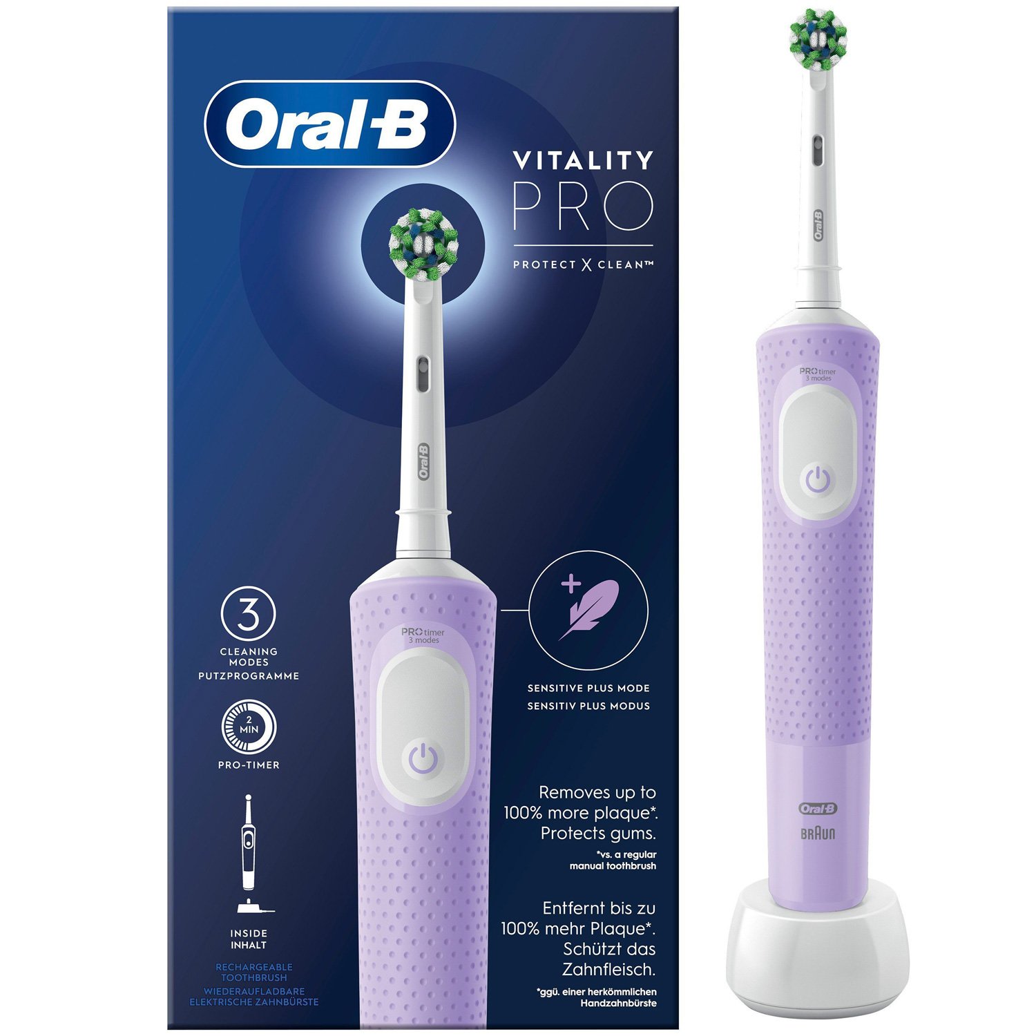 Läs mer om Oral B Eltandborste Vitality Pro Lilac CA HBOX