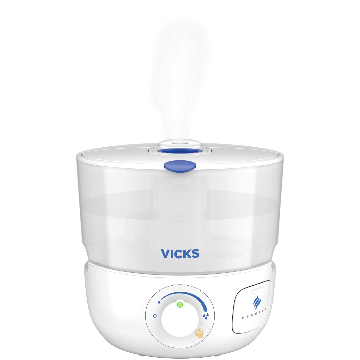 Läs mer om Vicks Top Fill Ultrasonic Humidifier with 2x Scent Pad Heater VUL585E4