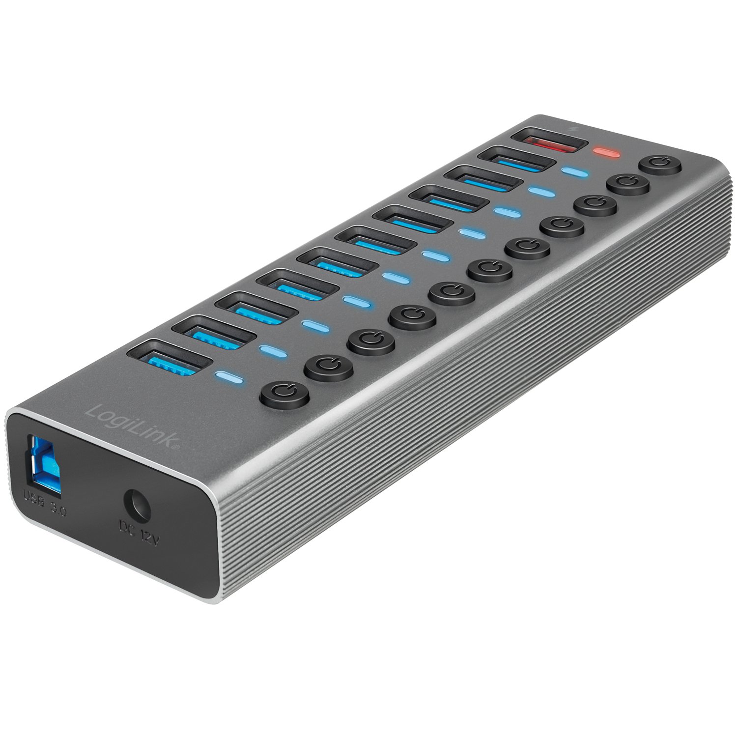 Läs mer om LogiLink USB-hub 10+1-port med separata På/Av-knappar USB 3.2 Gen 1
