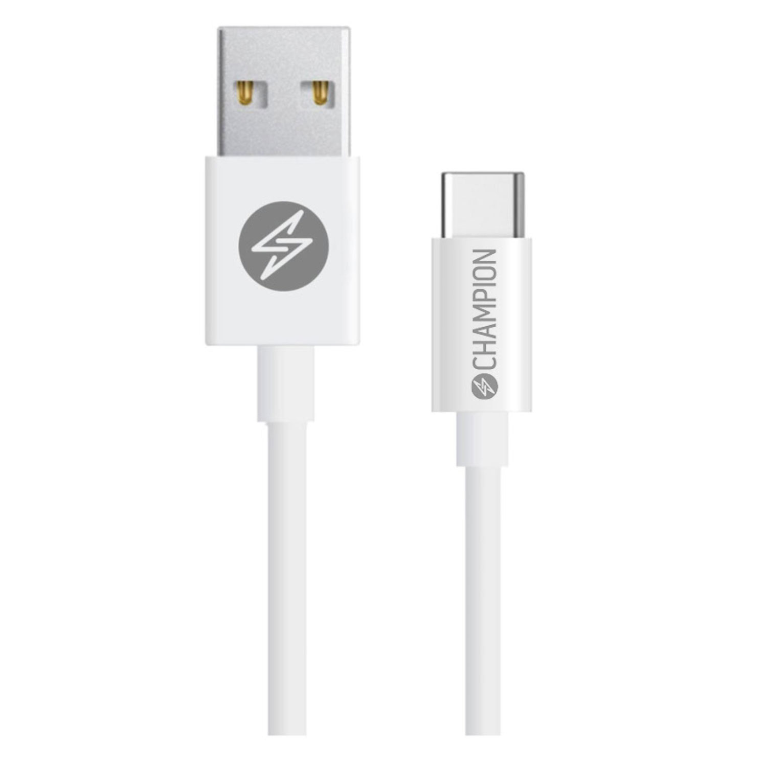 Läs mer om Champion USB-A till USB-C Kabel 1m Vit