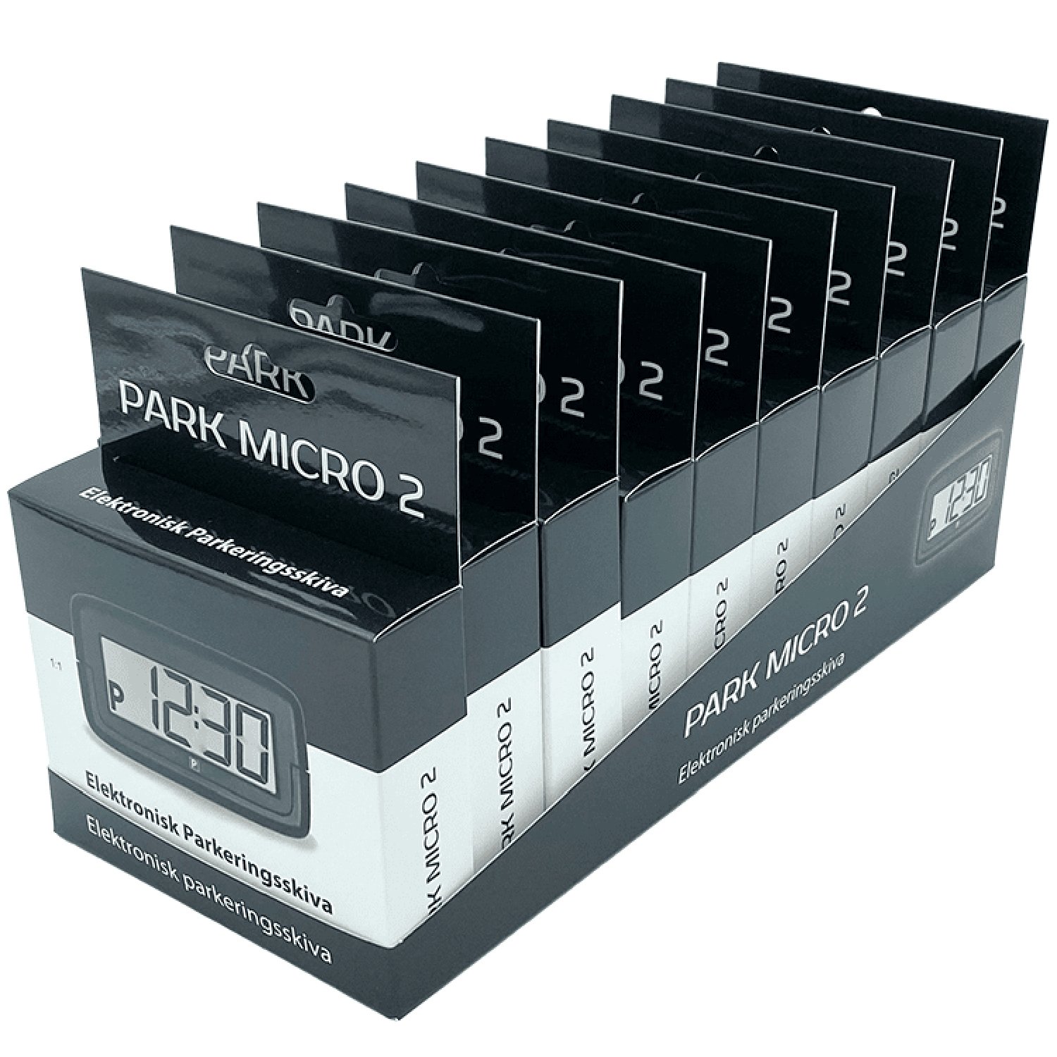 Läs mer om Needit Elektronisk P-skiva 10-pack + displayställ