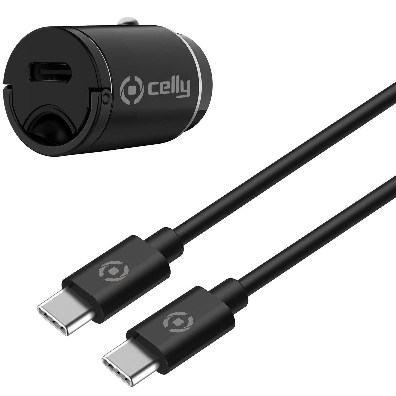 Läs mer om Celly Billaddare Mini USB-C PD 20W + USB-C till USB-C-kabel