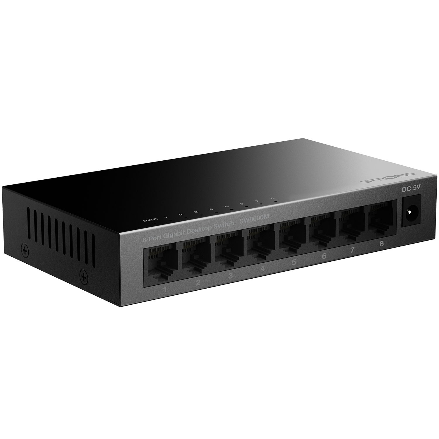 Läs mer om Strong 8-port Gigabitswitch Metall Svart