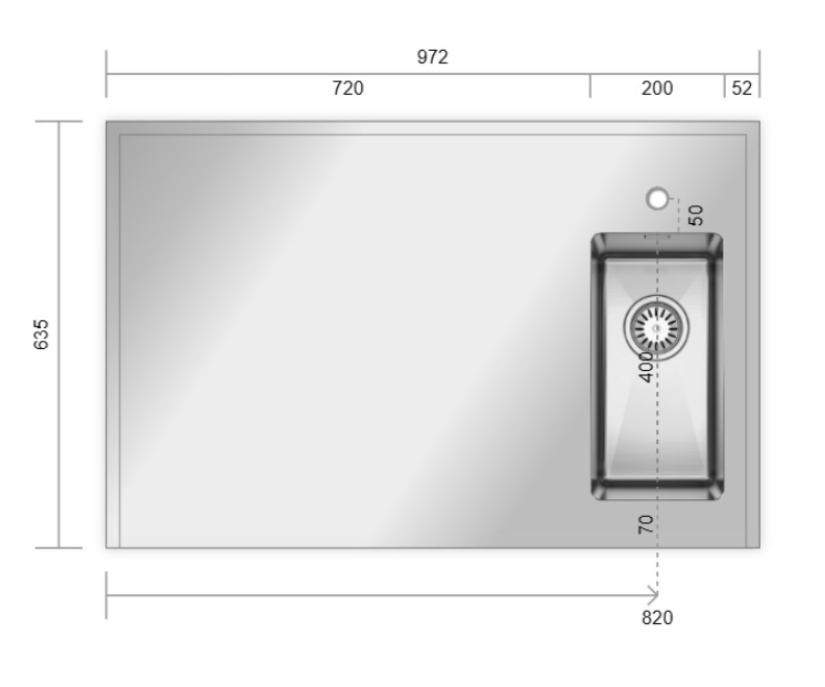 Läs mer om Decosteel DecoDesign diskbänk måttanpassad 70066