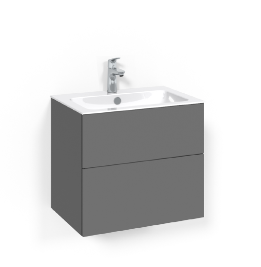 Läs mer om Macro Design Crown Kommod 600x450 Tvättställ 06 - KÖK/BADRUMSMÖBLER Färg/Material : Antracit BADRUMSMÖBEL Tvättställ : Porslin L