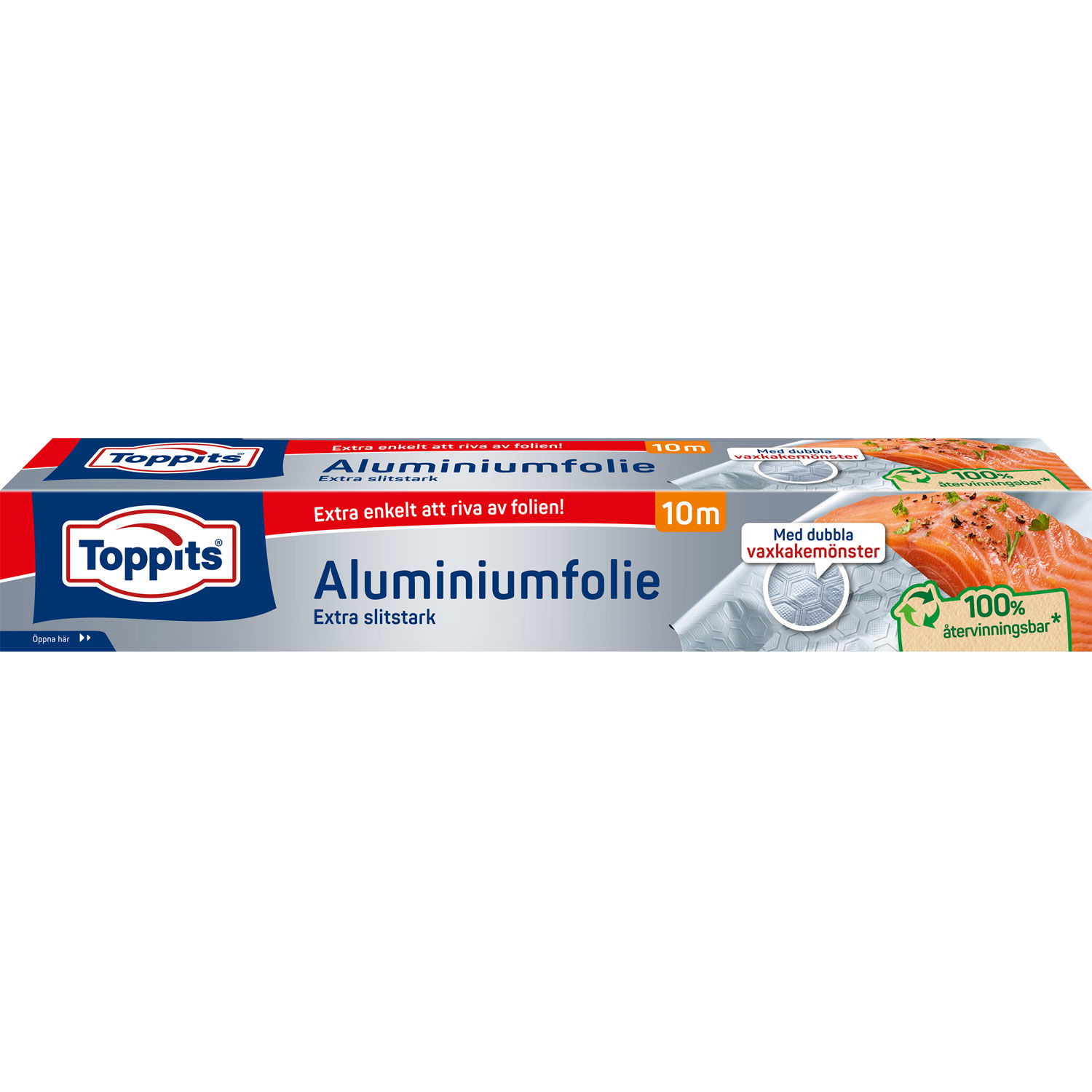 Läs mer om Toppits Aluminium folie 29,5cmX10m RECYCLED (Obs 20st DFP)