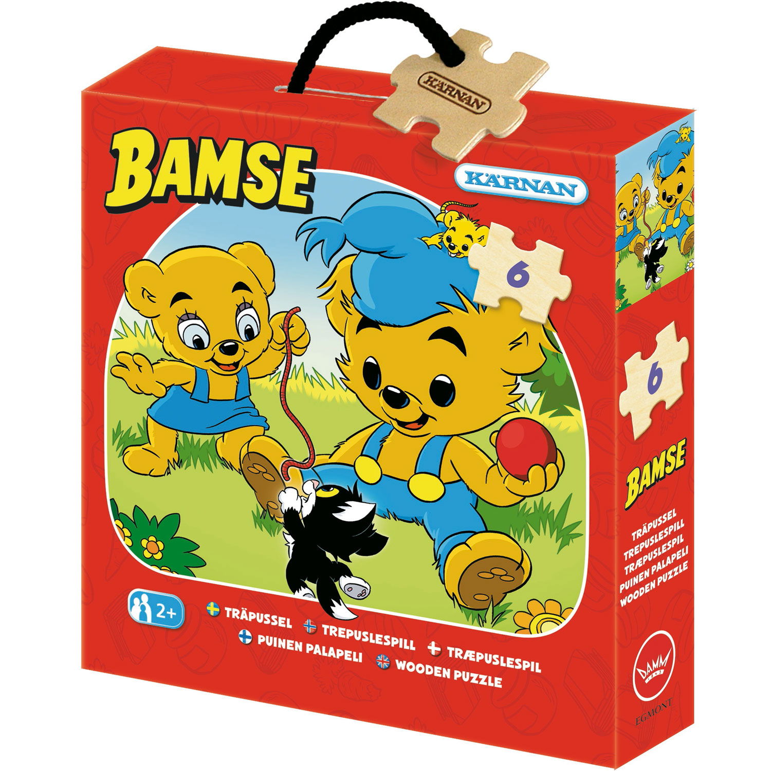 Läs mer om Kärnan Askpussel trä Bamse 6 bit