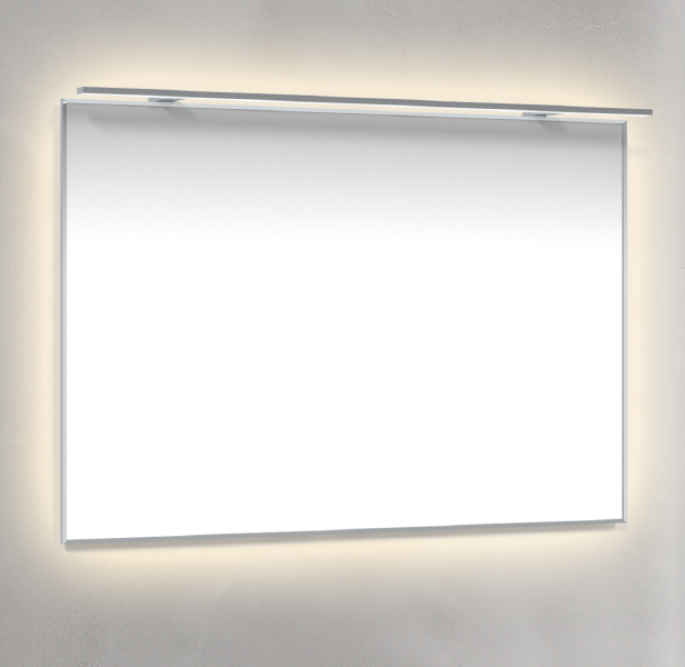 Läs mer om Macro Design Spegel Med Rampbelysning Badrumsmöbel Belysning : Med Ramp-belysning & Ambilight BADRUMSMÖBEL Spegel : Med Krom Ram