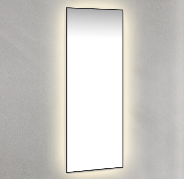 Läs mer om Macro Design Avlång Spegel Badrumsmöbel Belysning : Med Ambilight BADRUMSMÖBEL Spegel : Med Svart Ram